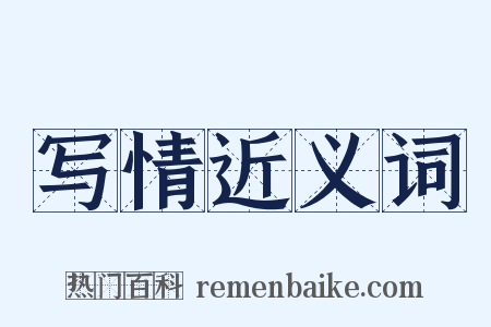 写情近义词是什么意思的图片